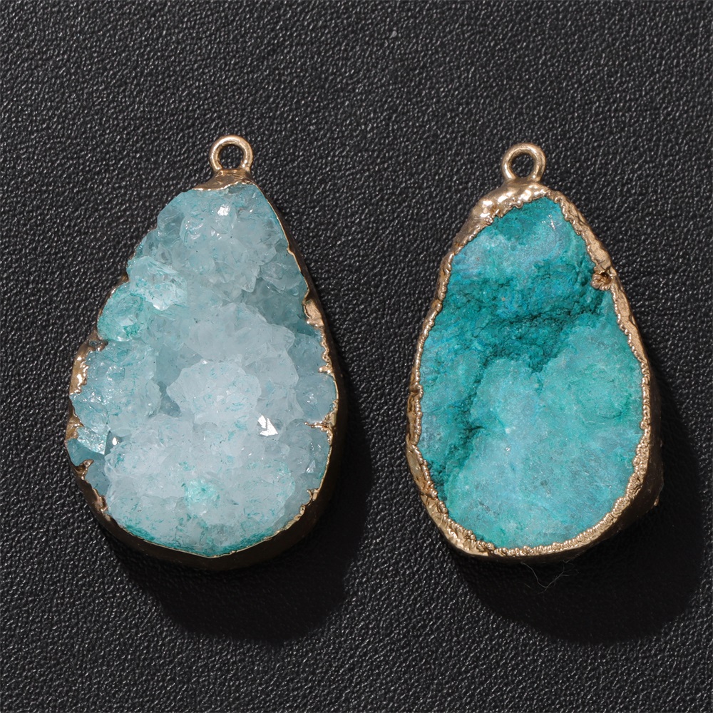 Science Nature - Pendentif géode d'agate naturelle 25x38mm, 1