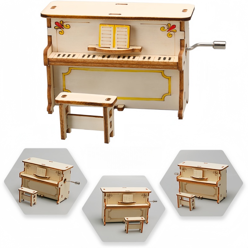 Science Max - Piano à manivelle DIY pour enfants,