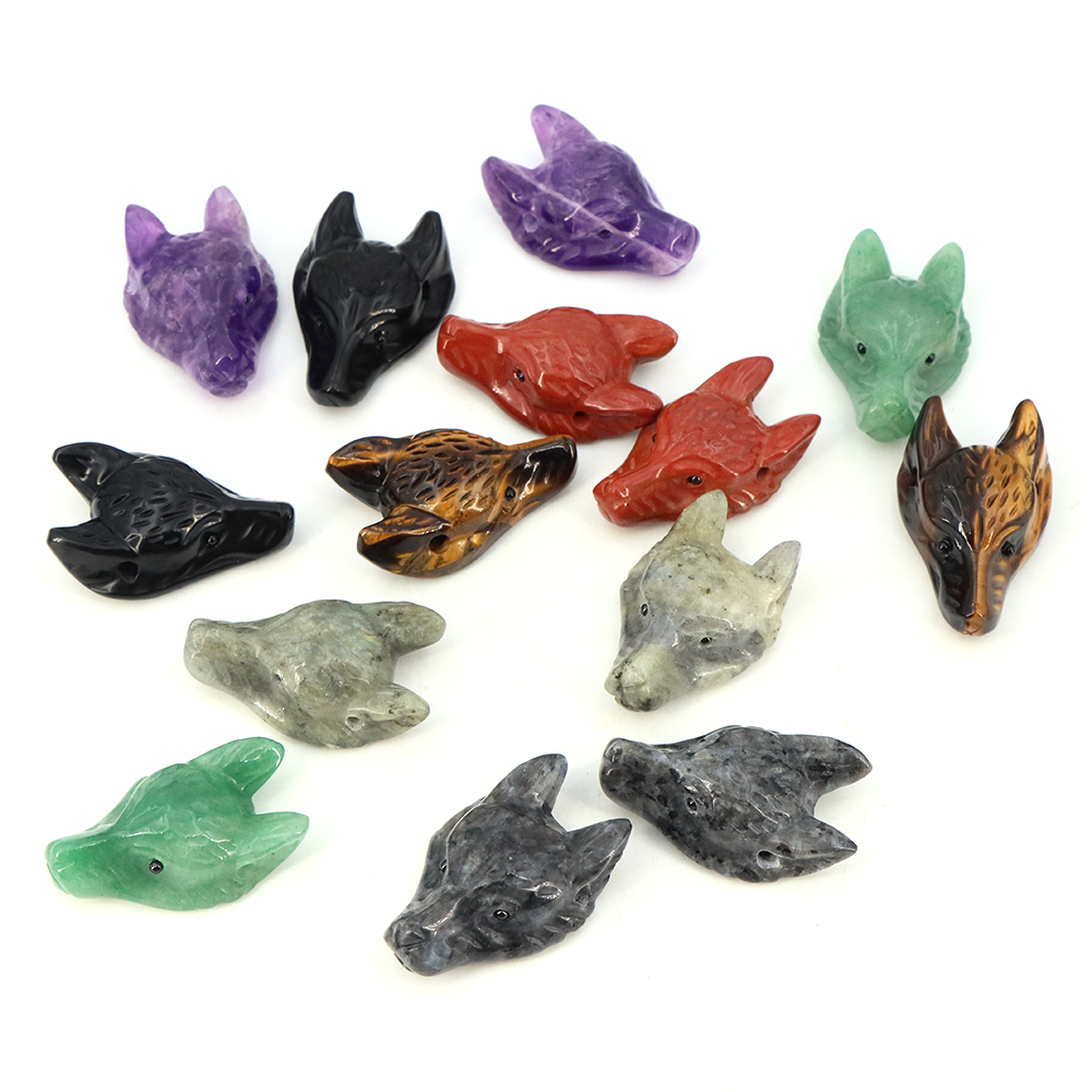 Pendentif tête de loup en pier - Science Nature avis et prix
